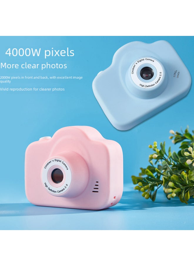 HD Digital Camera Mini Photo Video Student SLR Toy Gift Children's Camera-Color:Blue HD Dual Camera  - Image 3