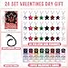 Kigeli Valentines Day Gifts for Kids 24 Pack Heart Gemstone Necklace Kit Natural Crystal Pendants DIY Jewelry Set for School Classroom Exchange Goodie Bags Valentine Party FavorsDynamic - Image 4
