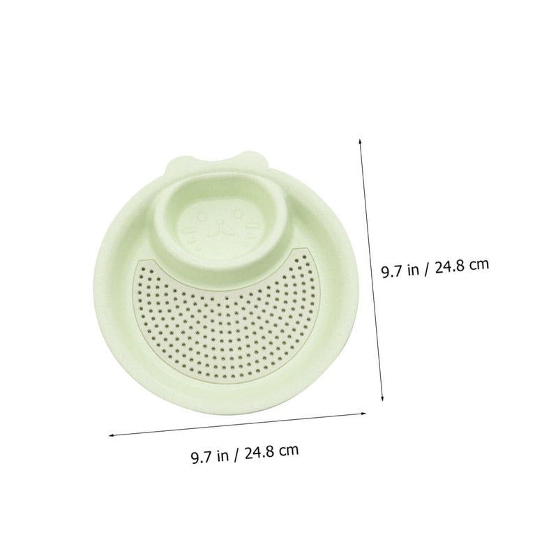 Nordic Green Wheat Straw Dipping Dish Set 3Pcs Double Layer - Image 3