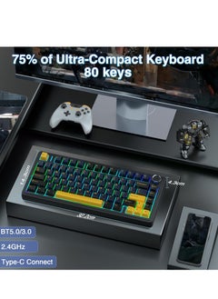 AULA F75 Wireless Mechanical Keyboard Switches RGB Backlit Gaming Keyboard  - Image 2
