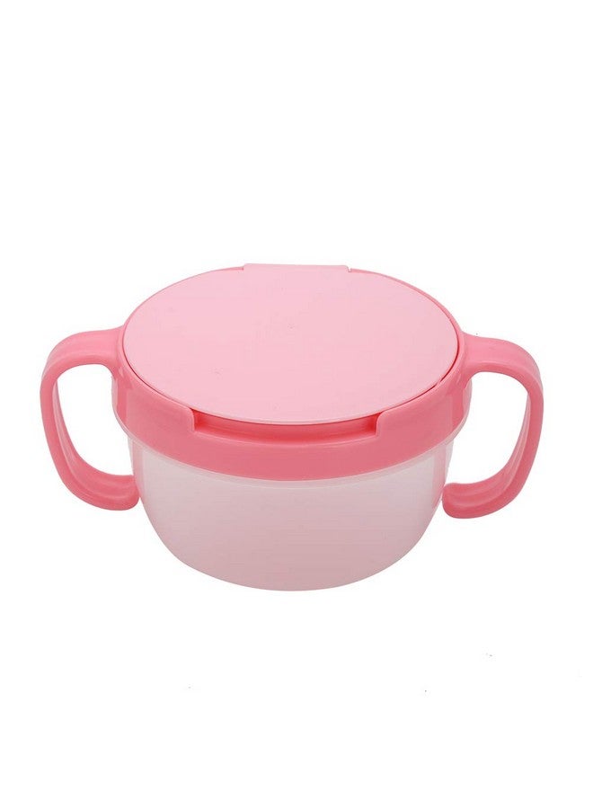 eecoo Snack Cup with Double Handle for Kids, Snack Catcher Lid Snack Container for Toddler and Baby,Portable Biscuits Candy Box (RED2) - Image 1
