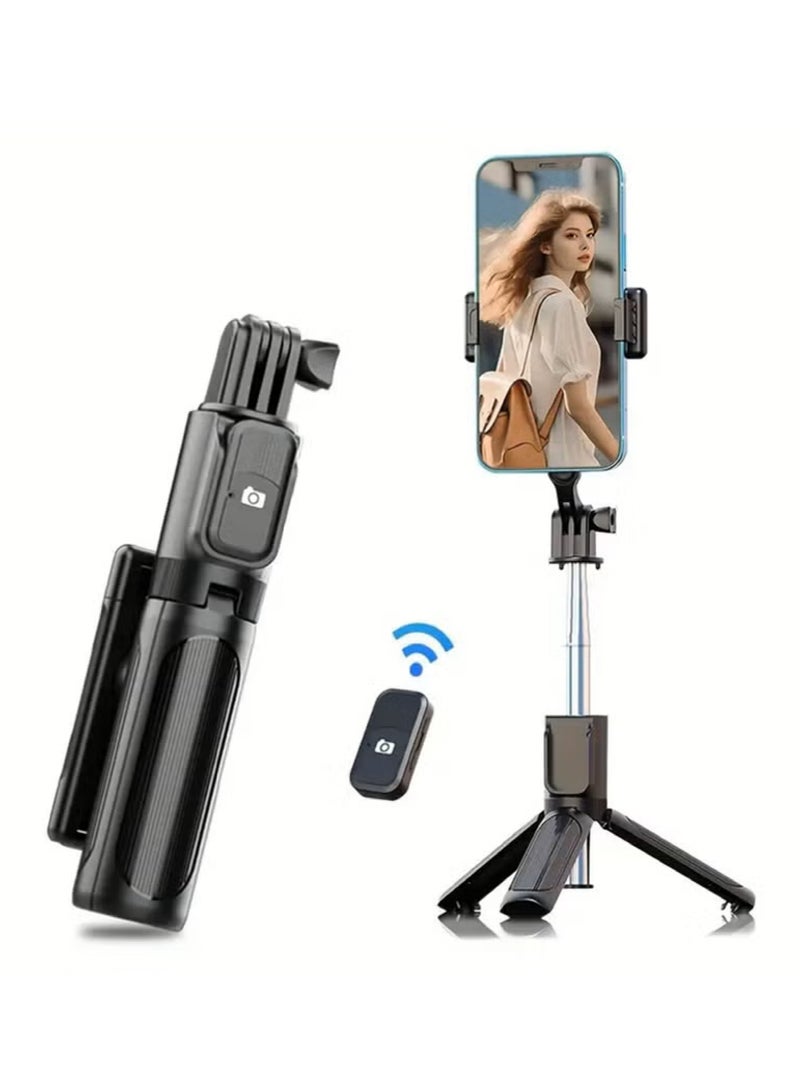 Retractable Mobile Phone Holder,High-Quality Selfie Stick Tripod for Easy Setup,Great for Outdoor Adventures, Live Streaming, and Daily Video Recording - Image 1