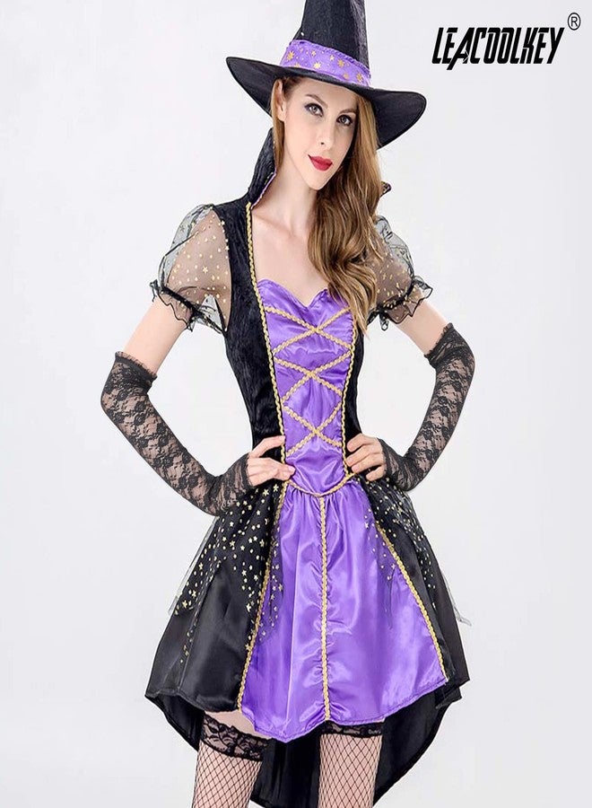LEACOOLKEY Women Long Lace Gloves Black Fingerless Lace Floral Gloves for Cosplay Halloween Elbow Length - Image 4