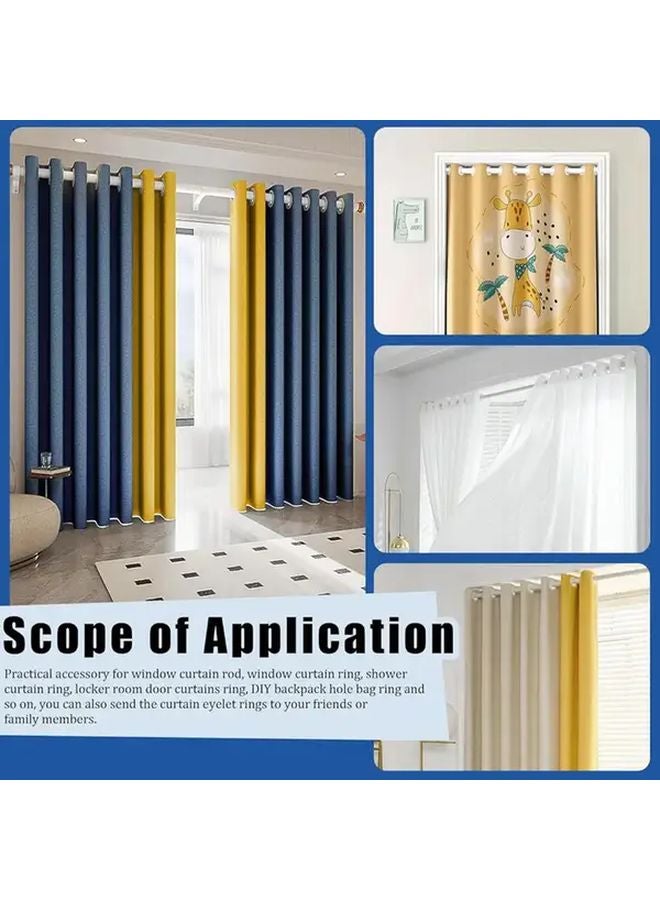 22 قطعة حلقات ستائر ذهبية لامعة للقيام بها بنفسك، حلقات رومانية نانوية عازلة للصوت للنوافذ والحمامات - Image 4