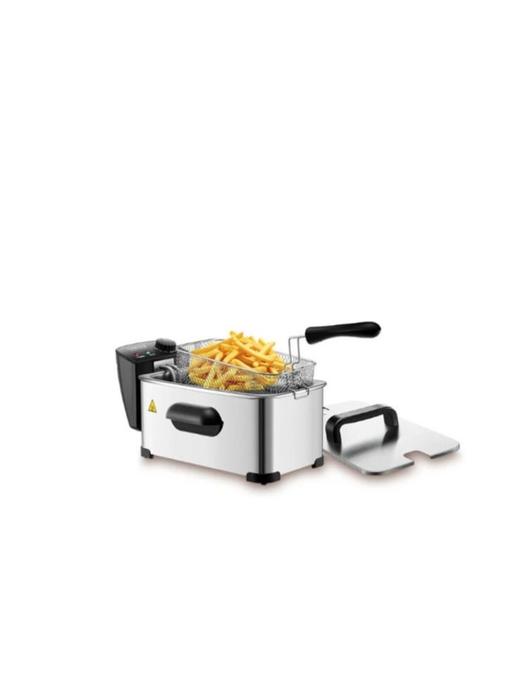 سوكاني مقلاة زيت كهربائية 3,5 لتر اقوة 2000 وات ستنالس استيل عالى الجودة لجميع انواع القلي موديل 10075 - Image 1