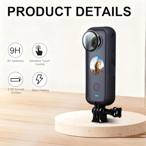 BharatBazaar Cover for Insta 360 X3 Lens Guard, Protective Lens Cover for Insta360 X3, Camera Accessories for Photography and Videography, Includes 2 Lens Guards, 4 Stickers, 1 Triangle Pry Tool, 1 Cleaning Cloth - Image 3