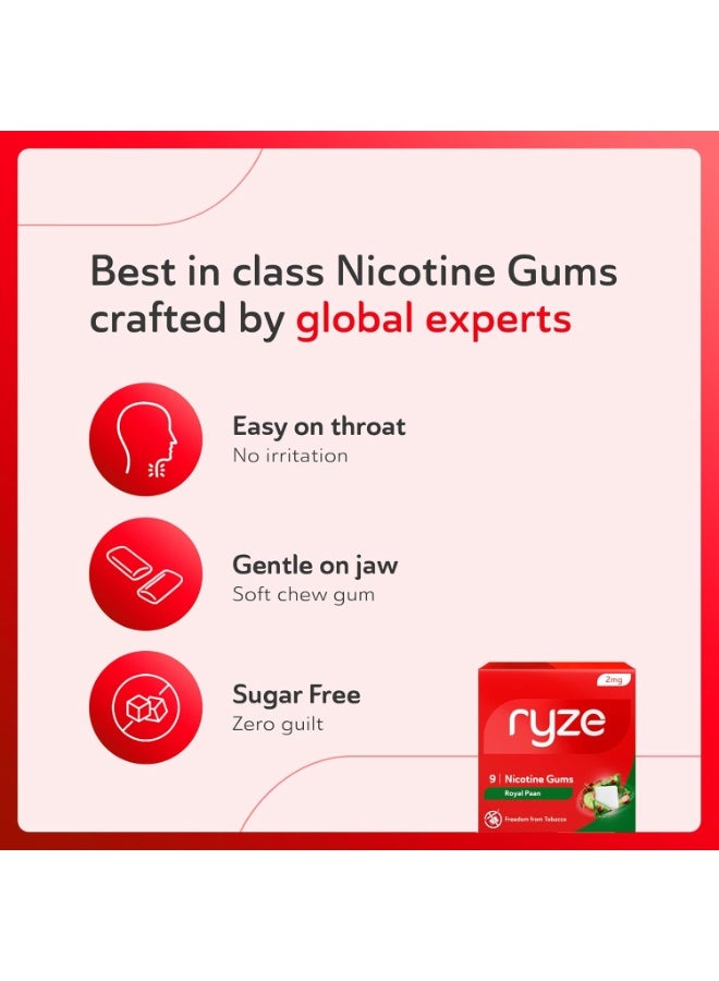 رايز علكة رايز نيكوتين ٢ ملغ | رويال بان | علكة مضغ طرية | تساعد على الإقلاع عن التدخين والمضغ | الإقلاع عن التدخين | ٣ علكات | عبوة واحدة × عبوة من ٣٠ - Image 4