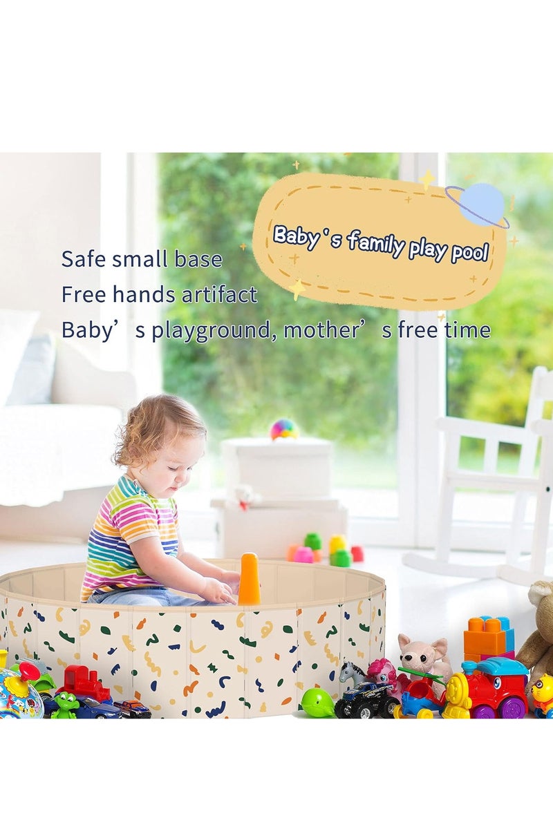 Flushrenic Kids Sand and Water Table - Foldable Ball Pit for Toddlers Game Room Portable Sandbox Pet Bathing Sensory Toy Play Activity Center Foldable Kiddie Pools 47x12 Inches - Image 4