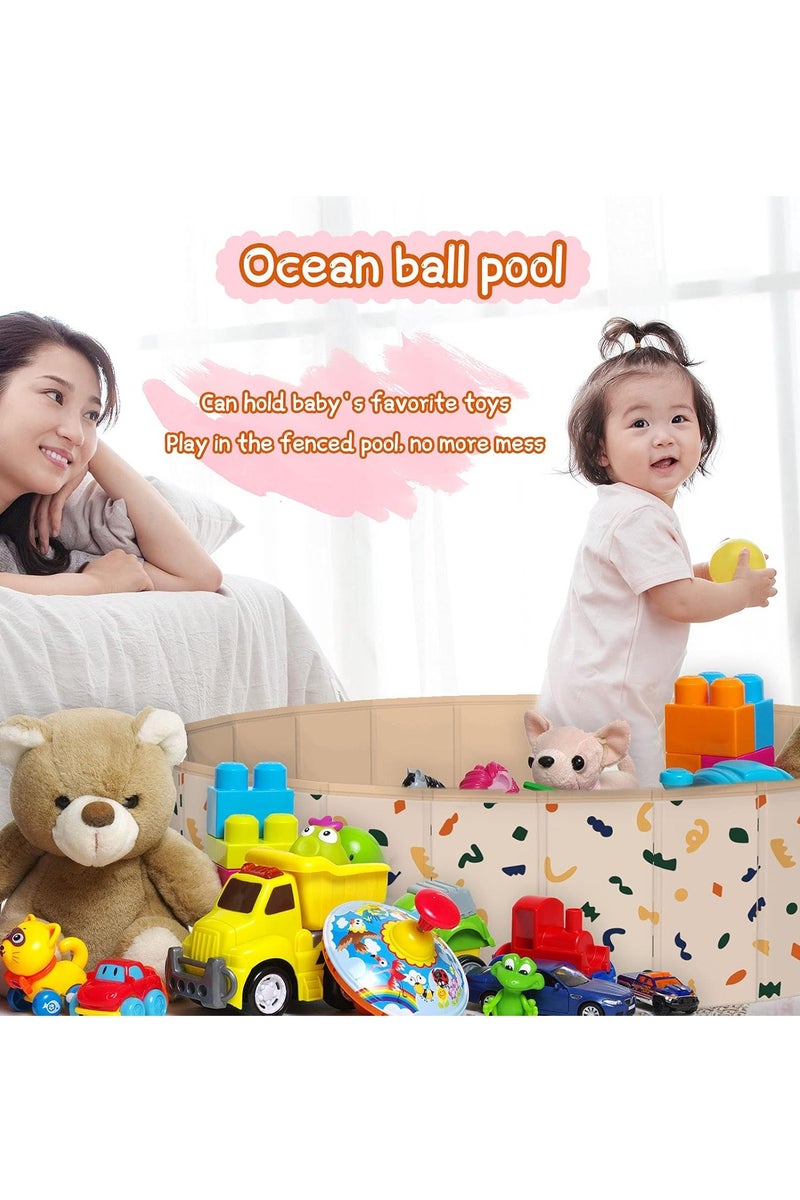 Flushrenic Kids Sand and Water Table - Foldable Ball Pit for Toddlers Game Room Portable Sandbox Pet Bathing Sensory Toy Play Activity Center Foldable Kiddie Pools 47x12 Inches - Image 5