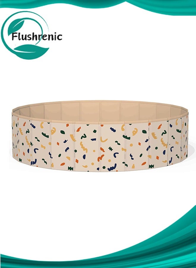 Flushrenic Kids Sand and Water Table - Foldable Ball Pit for Toddlers Game Room Portable Sandbox Pet Bathing Sensory Toy Play Activity Center Foldable Kiddie Pools 47x12 Inches - Image 1