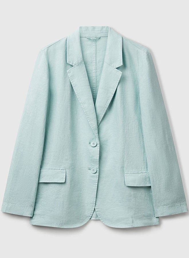 Benetton Blazer In Pure Linen - Image 3