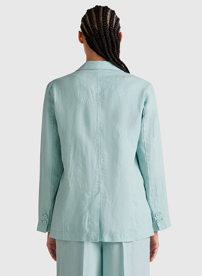 Benetton Blazer In Pure Linen - Image 2