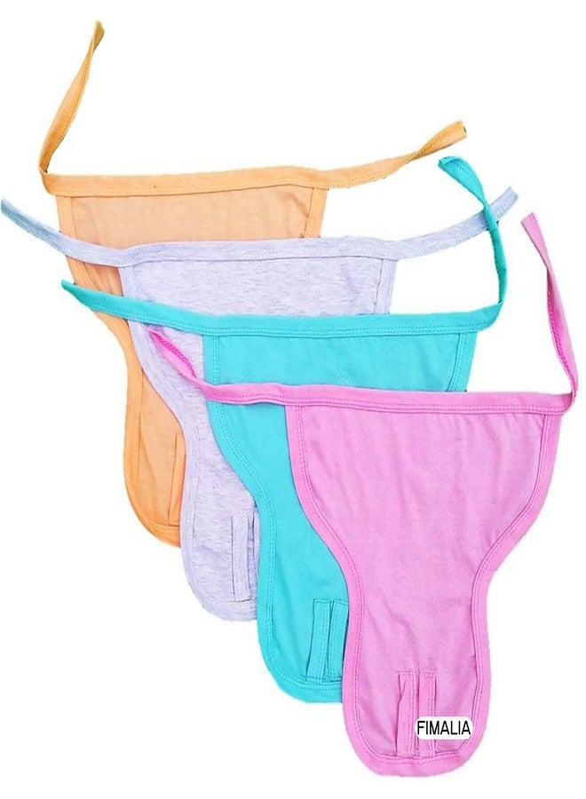 FIMALIA Newborn Baby Washable Reusable Hosiery Cotton Cloth Nappies/Cloth Diaper/Langot (0 to 6 Months) (Colors & Prints Vary) (Pack of 12, Plain) - Image 2