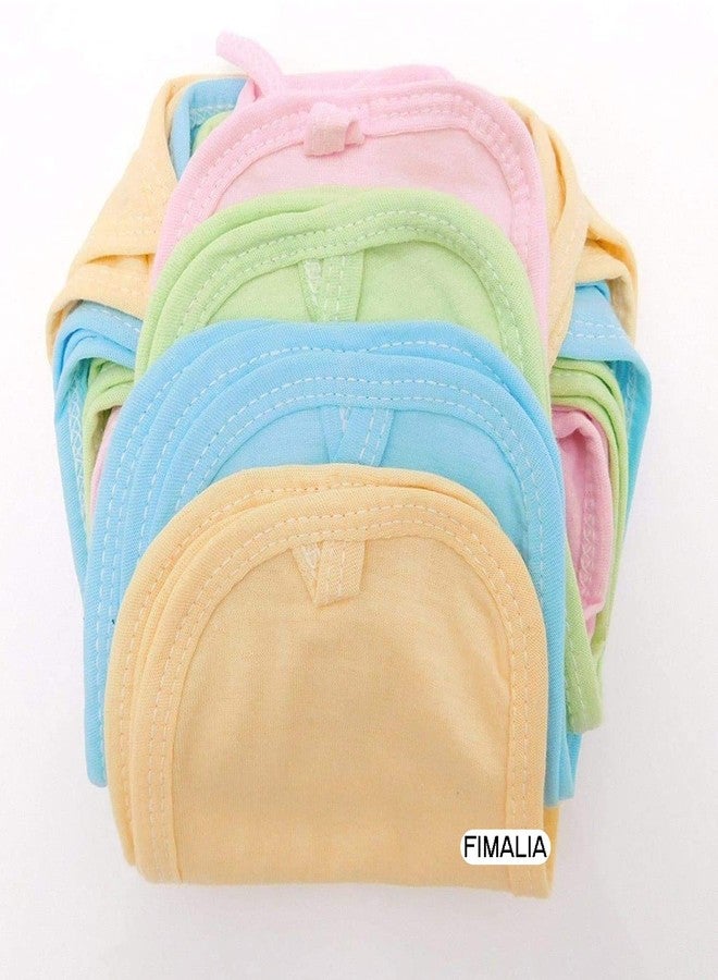 FIMALIA Newborn Baby Washable Reusable Hosiery Cotton Cloth Nappies/Cloth Diaper/Langot (0 to 6 Months) (Colors & Prints Vary) (Pack of 12, Plain) - Image 3