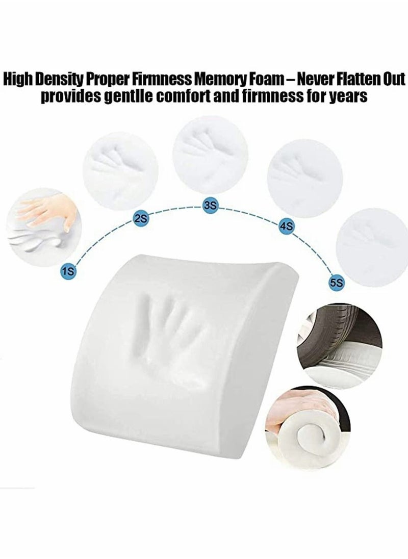 HomarKet - 2-Piece Multipurpose Memory Foam Seat Cushion and Lumbar Support Pillow Set Black - Image 1