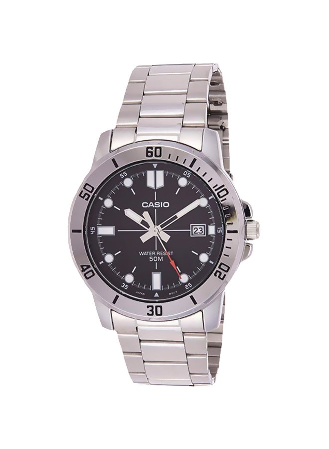 CASIO Men Enticer Water Resistant Analog Watch MTP-VD01D-1EV - 45 mm - Silver - Image 1