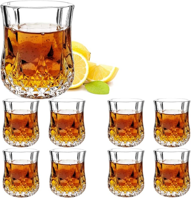 JAIEF 50ml Shot Glasses, Lead-Free Glass, Clear Heavy Base Shot Glass (Set of 8) - Image 1