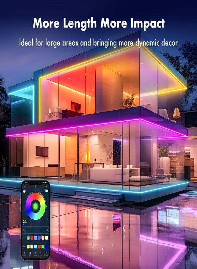 POPAXY 5 Meter Smart Neon Strip Lights | RGB LED Rope Light | RGBIC Dream Color Technology | App Control | Remote Control | Built-in Music Sync | Smart Timer | AmbiMotion TV LED Backlight - Image 5