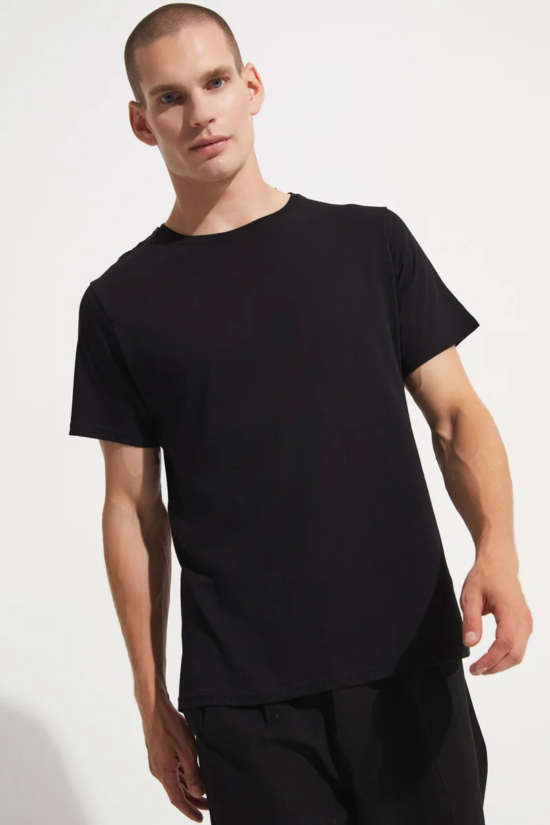 جون Black-Black 2-Pack 100% Cotton Basic Men's T-Shirt