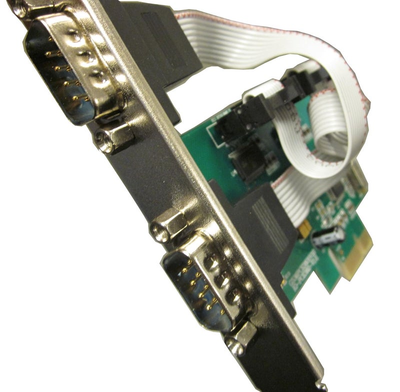 Syba SI-PEX15037 2 Serial Ports PCI-e Controller Card with Low Profile Bracket, 1988191 - Image 1