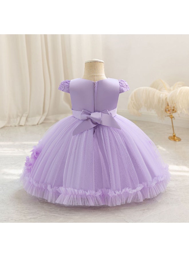 Toddler Christening Princess Dress for Baby Lace Bow  Birthday Party Girl Dresses Newborn New Year Ball Gowns - Image 2