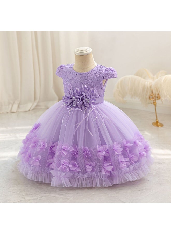 Toddler Christening Princess Dress for Baby Lace Bow  Birthday Party Girl Dresses Newborn New Year Ball Gowns - Image 3