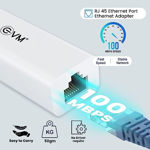 EVM 4-in-1 USB Hub – RJ45 100Mbps Ethernet + 3X USB 2.0, Dual Input (Type-C & USB-A), Plug & Play | 1 Year Warranty - Image 5