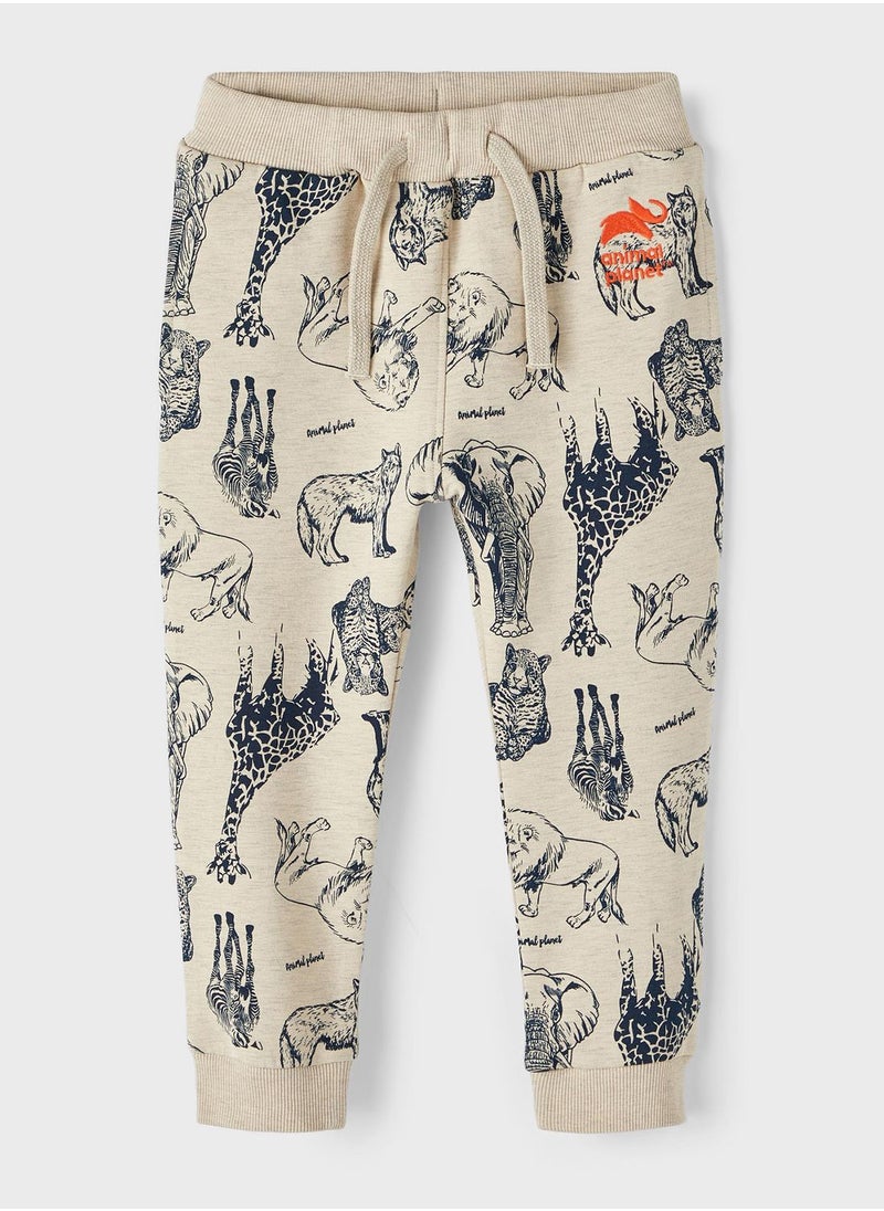 NAME IT - Kids Animals Print Sweatpants - Image 1