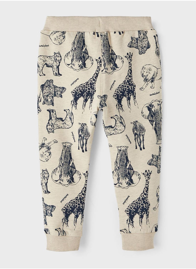 NAME IT - Kids Animals Print Sweatpants - Image 1