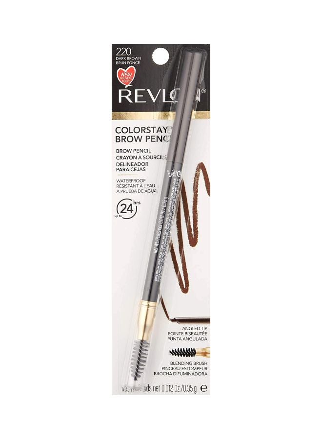 Revlon ColorStay Brow Pencil Dark Brown 220 - Image 2