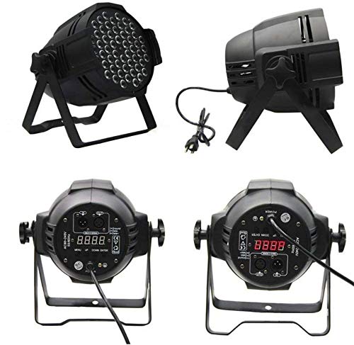 MLD أضواء دي جي لحفلات MLD Stage 54 LED DMX 512 RGB خلط الألوان لغسل الإضاءة لحفلات الديسكو وديwali وعيد الميلاد وحفلات الزفاف والعروض والحفلات الموسيقية الحية إضاءة المسرح باللون الأسود - Image 4