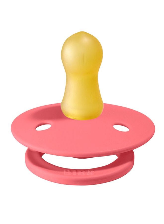 Pacifier for Babies 0 to 6 Months, Size 1, 2-Pack, Coral and Baby Pink, Soft and Comfortable Silicone Soother  - Image 2