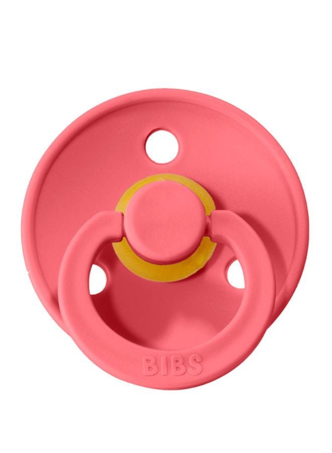 Pacifier for Babies 0 to 6 Months, Size 1, 2-Pack, Coral and Baby Pink, Soft and Comfortable Silicone Soother  - Image 3