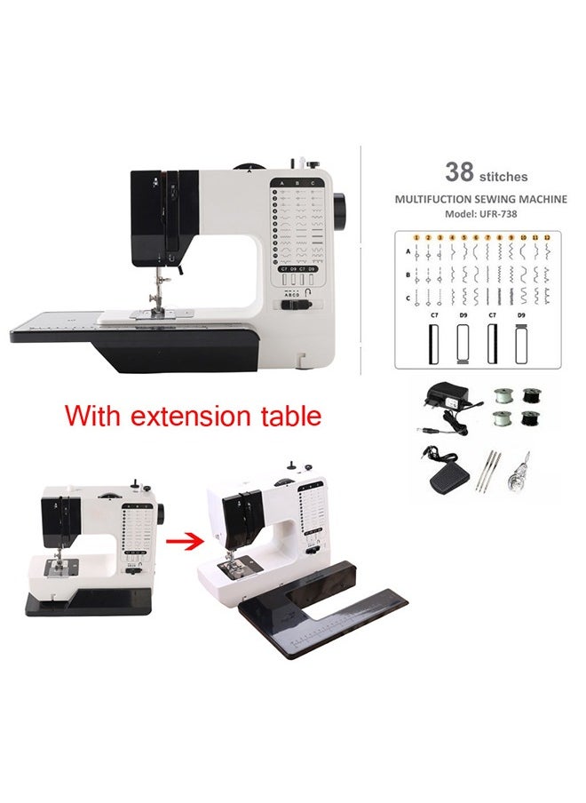 Joshberg Sewing Machine,Mini Sewing Machine，Stitching Machine,38 Stitches Adjustable Speed Two Thread with Foot Pedal & Extension Table  - Image 2