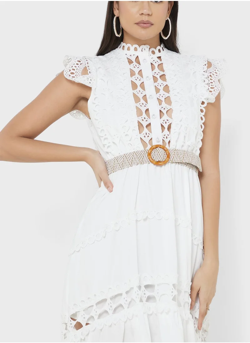 ELLA Lace Trimmed Dress