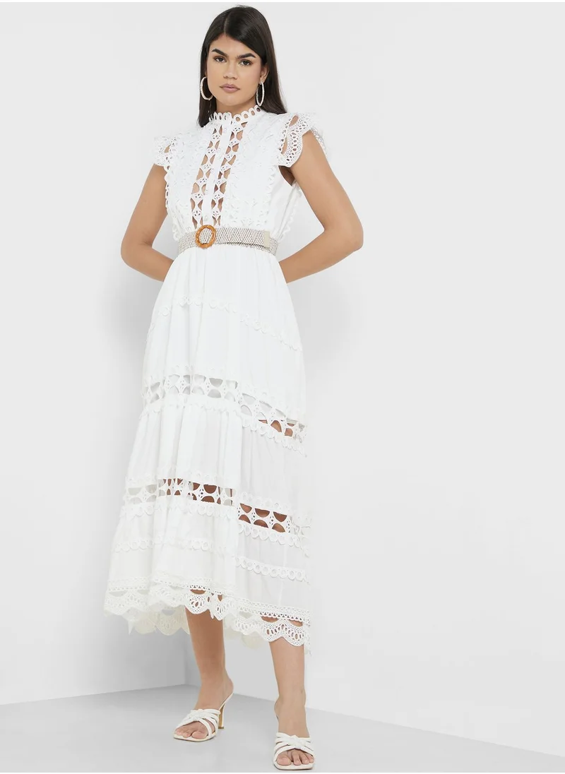 ELLA Lace Trimmed Dress
