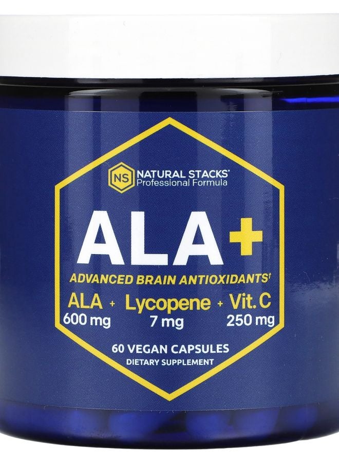 Natural Stacks ALA+ Advanced Brain Antioxidants 60 Vegan Capsules