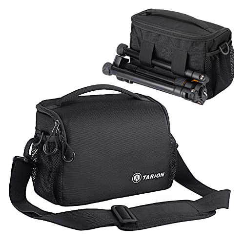 TARION Camera Bag DSLR Messenger Bag Small Camera Bag DSLR Shoulder Bag Camera Satchel Bag Gadget Bag Crossbody Sling Bag Case for SLR Mireless Compact Cameras Street Photography, Black, Small, TSB-S - Image 1