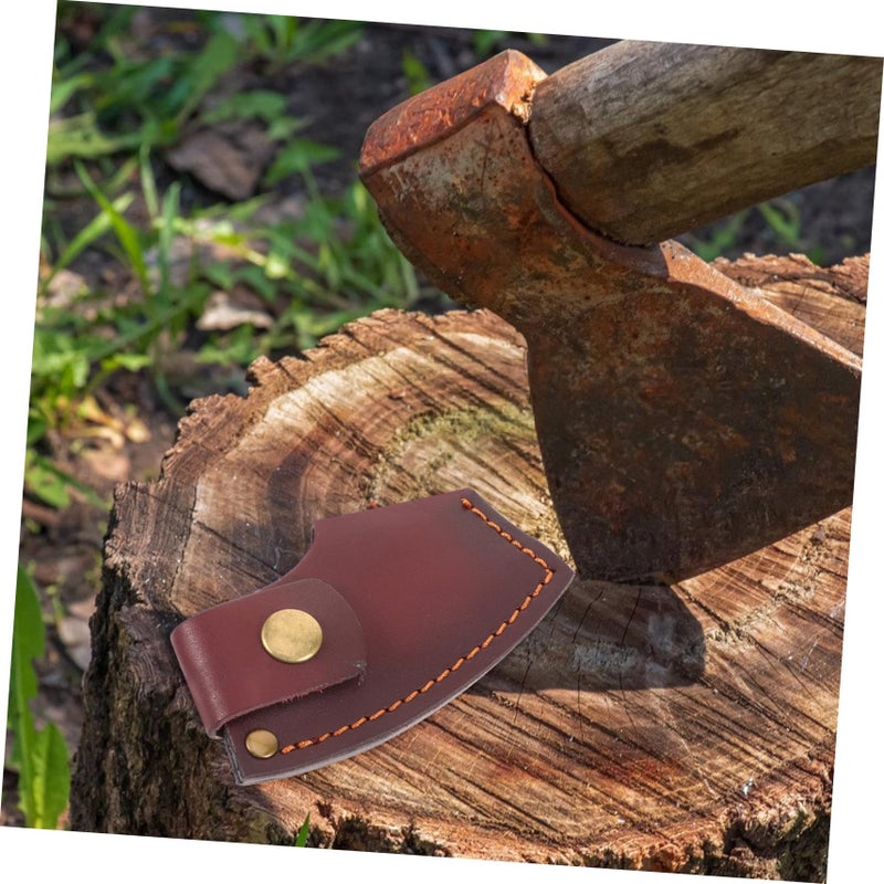 Leather Axe Cover Protective Sheath for Outdoor Camping Hatchet Head - Image 5
