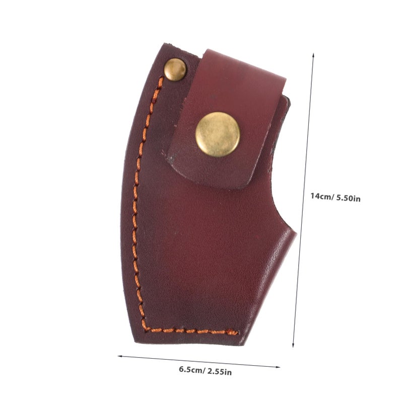 Leather Axe Cover Protective Sheath for Outdoor Camping Hatchet Head - Image 3