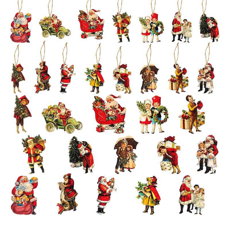 Christmas Hanging Sign: Multicolor, Durable Fine Workmanship - Glittery Festive Design Christmas Tree Pendants for Indoor Outdoor Home Decoration & Holiday Gifting - Image 1
