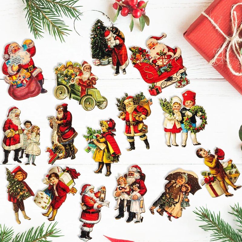 Christmas Hanging Sign: Multicolor, Durable Fine Workmanship - Glittery Festive Design Christmas Tree Pendants for Indoor Outdoor Home Decoration & Holiday Gifting - Image 3