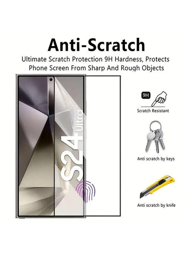 Pack Of 5 Full Screen Tempered Glass Films For Galaxy S24 Ultra Fingerprint Unlock - Image 3