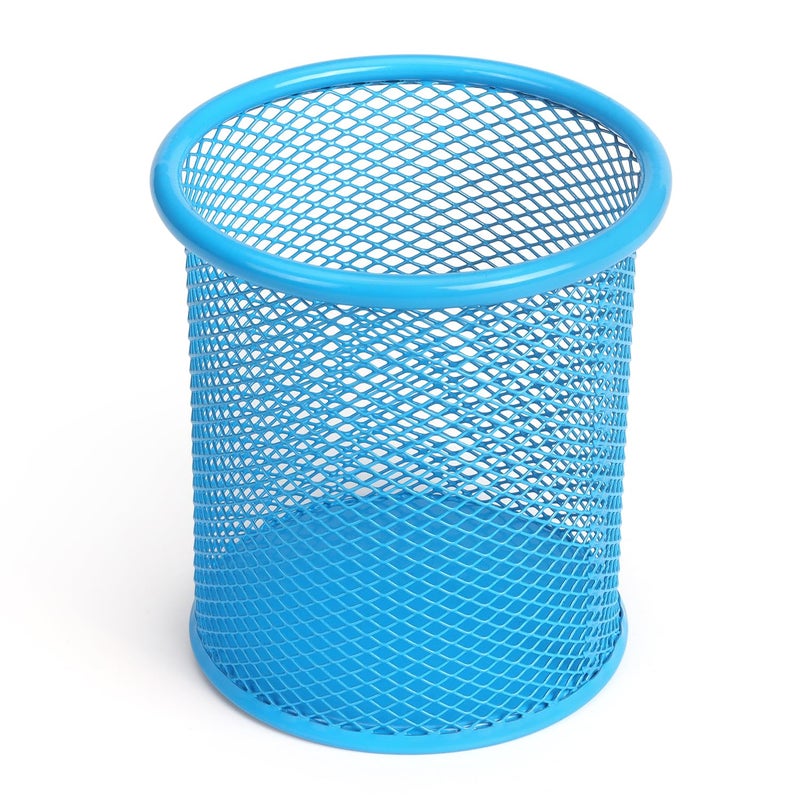 Tamaki Pen Holder Cup for Desk, Wire Mesh Pencil Cup Holder for Desk Office Pen Organizer (Blue) - Image 1