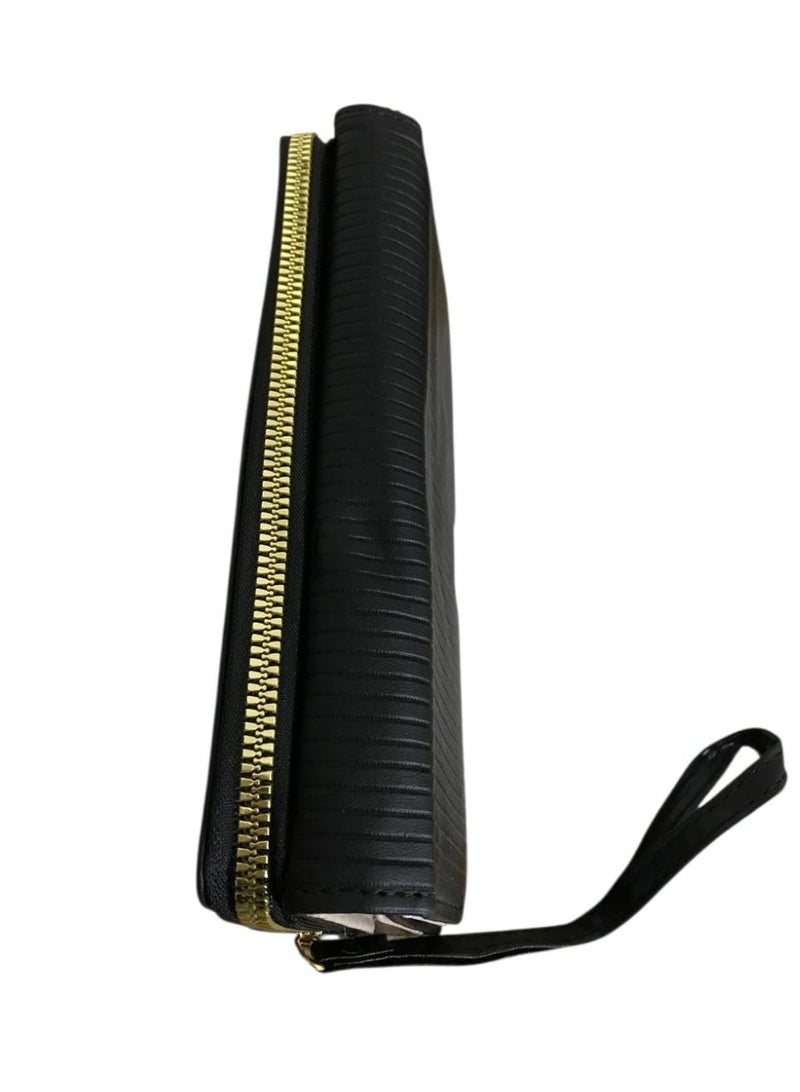 محفظة نسائية كبيرة شيك بتصميم أنيق بسوستة واحدة – متعددة الجيوب مع حافظة كروت واسعة، عملية للاستخدام اليومي والمناسبات - Image 3