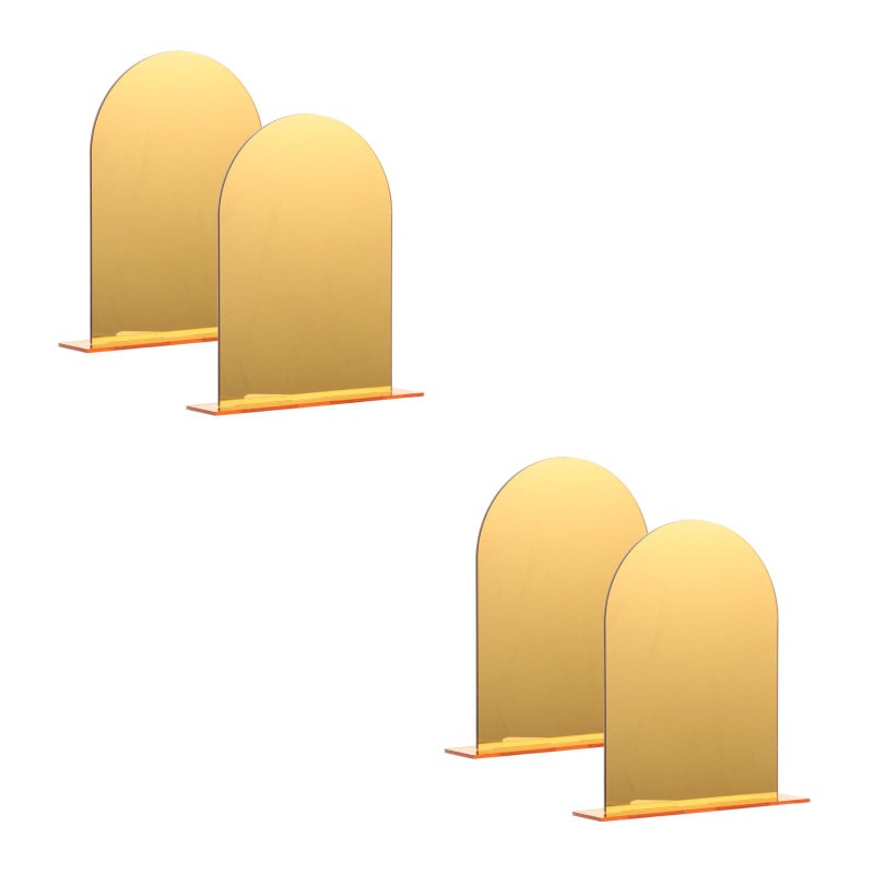 4 Pcs Transparent Book Holders Decorative Book Ends Book Organizers Study Accessory - Image 1