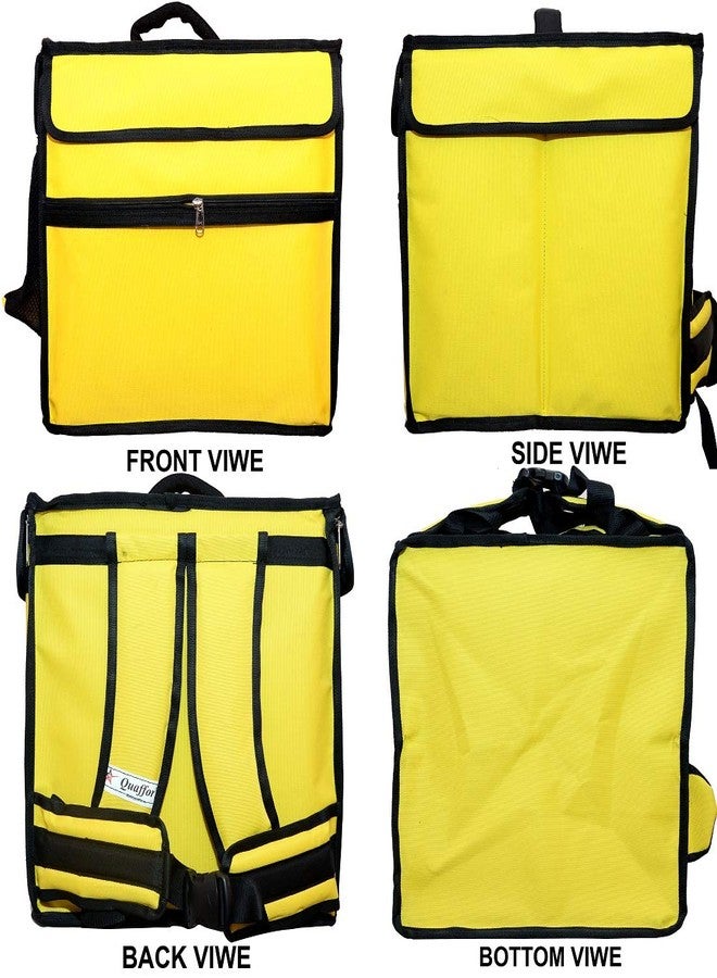 Quaffor Food/Pizza/Grocery Delivery Bag 16 * 16*!6 Yellow Color - Image 3