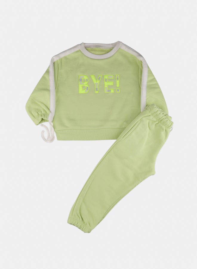 Girl Inner Fleece Embroidered Winter Set