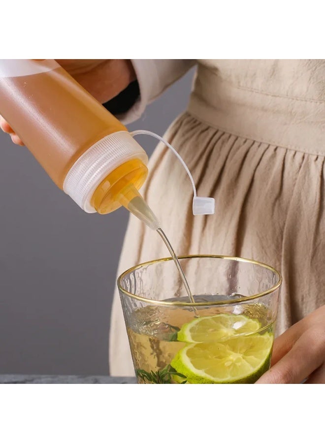 Squeezable Bottle Salad Dressing Milk Cream Seasoning Tomato Sauce Plastic Squeezable Bottle Fruit Sauce Bottle For Home Baking-Specifications:13a/340ml  - Image 4