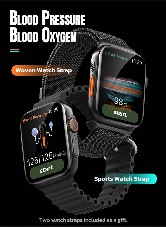 Starfire Bluetooth Calling Smart Watch 2.01” Full Touch Display, NFC Support, IP65 Water Resistant Fitness Watch, Wireless Charging, Heart Rate, Blood Oxygen, Sleep Tracking, SMS Alerts, Black Sports Smartwatch - Image 4